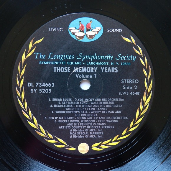 Those Memory Years Vol. 1 - Longines Symphonette Society TMY I-C 12" Vinyl LP - Picture 7 of 10
